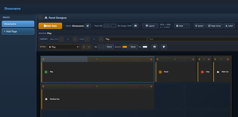 EXAPLAY 3 User panel builder